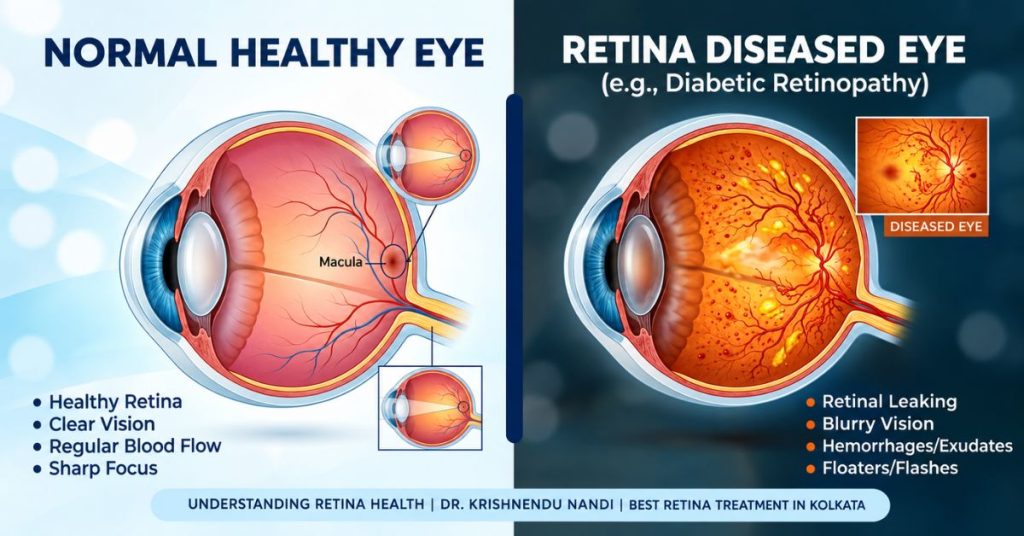 Understanding the Retina- (Normal Healthy Eye VS Retina Diseased Eye